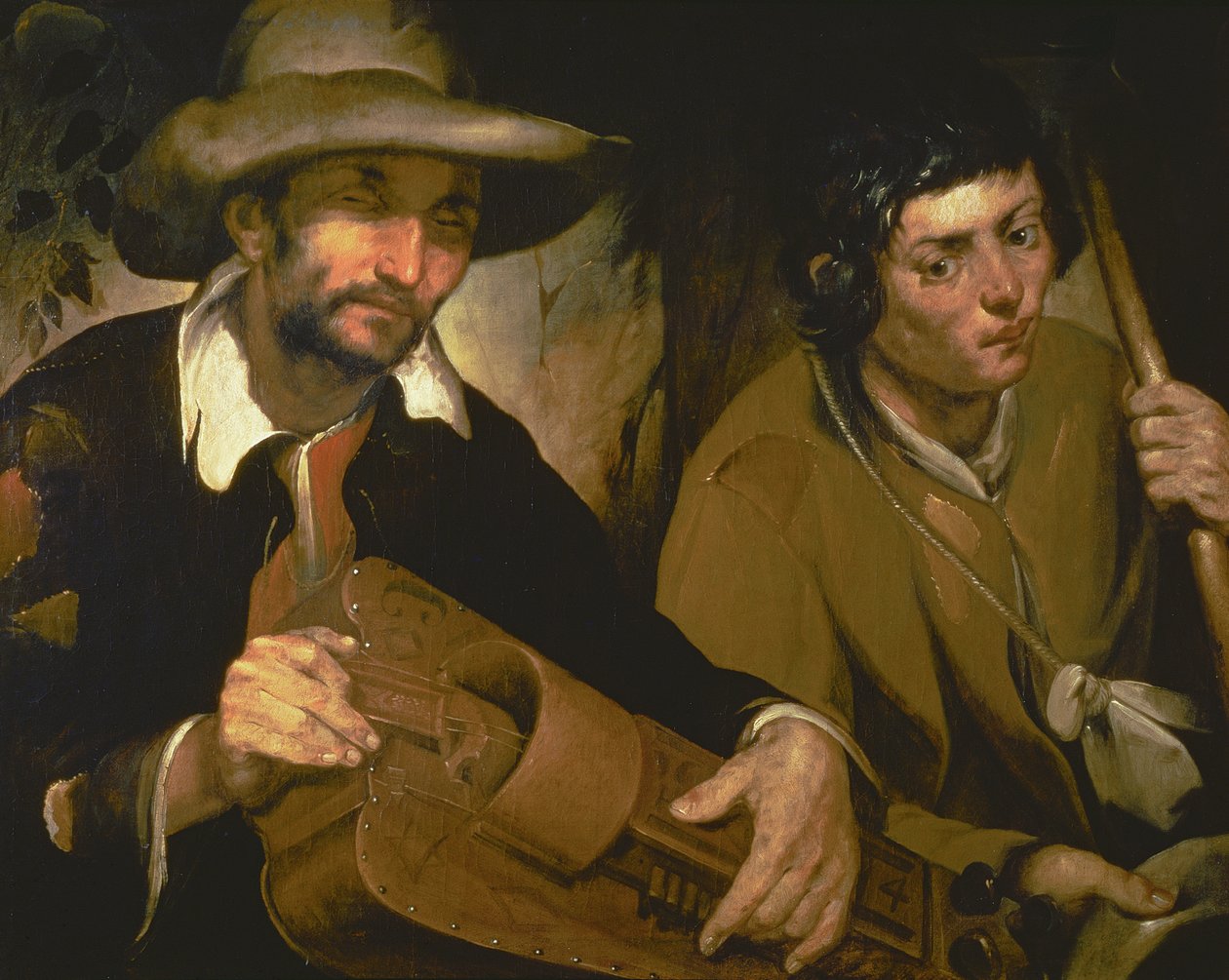 The Blind Hurdy-Gurdy Player, 1640 körül alkotó: Francisco Herrera