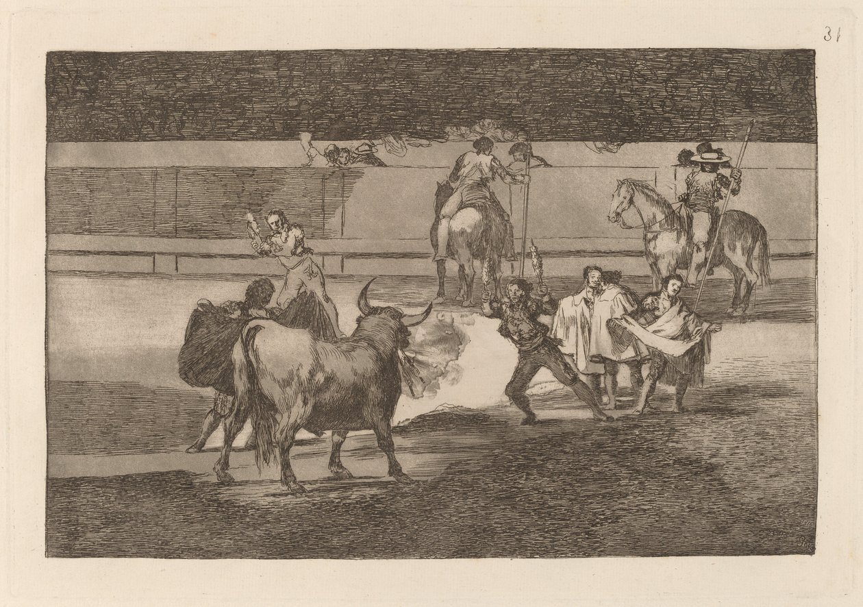 Banderillák petárdákkal alkotó: Francisco de Goya