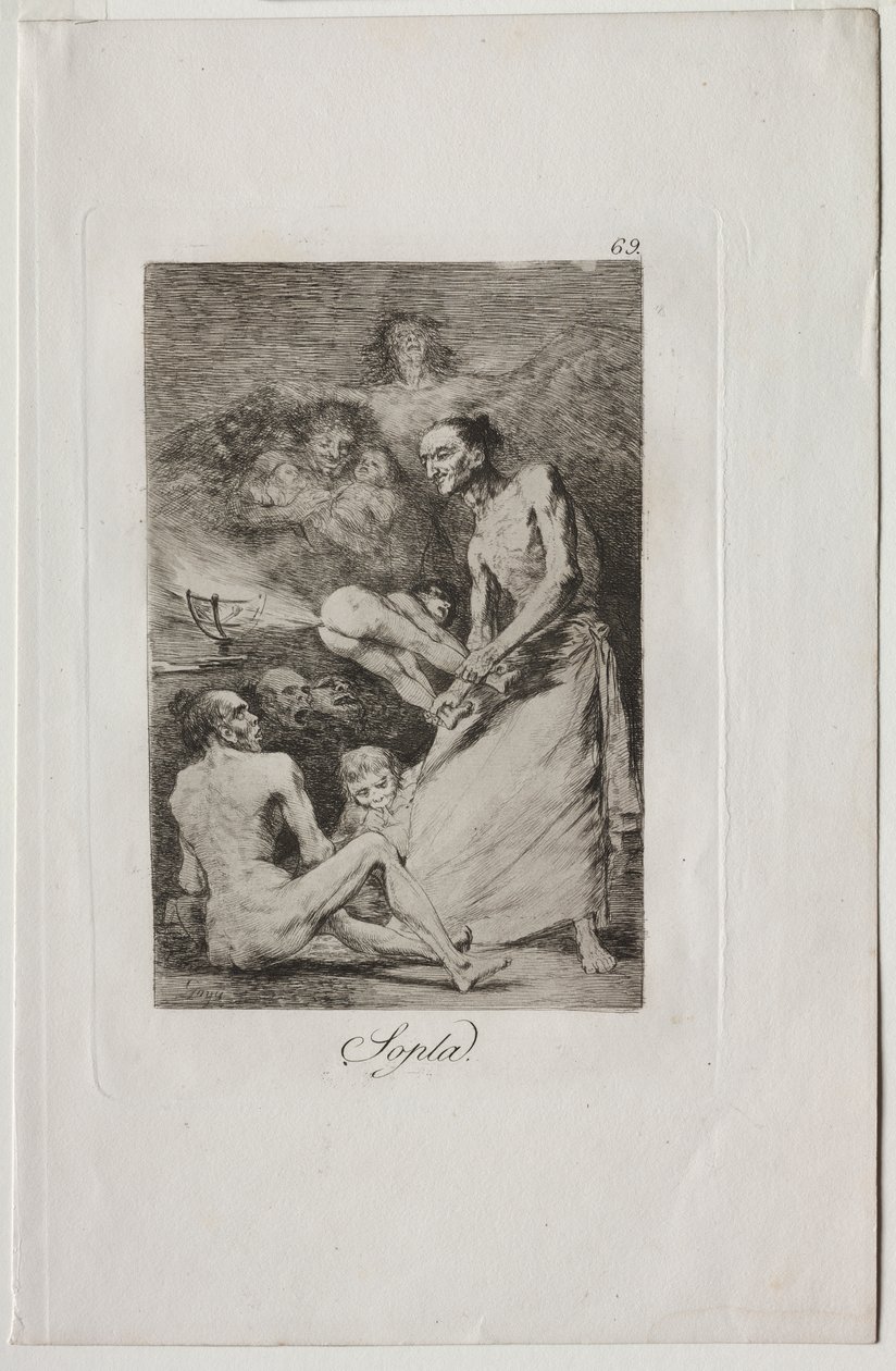 Caprichos: Fújj! alkotó: Francisco de Goya