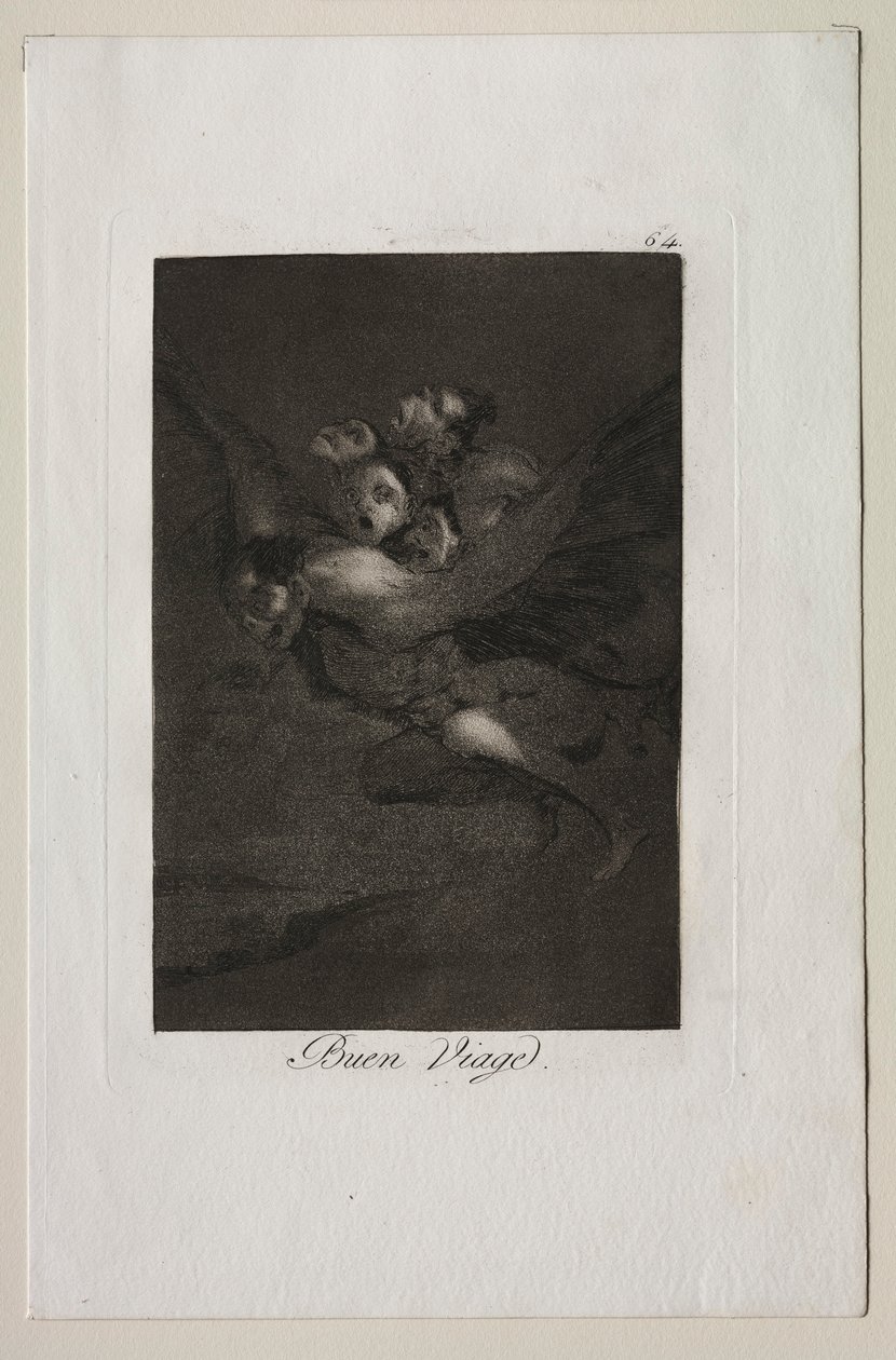 Caprichos: Bon Voyage!. alkotó: Francisco de Goya