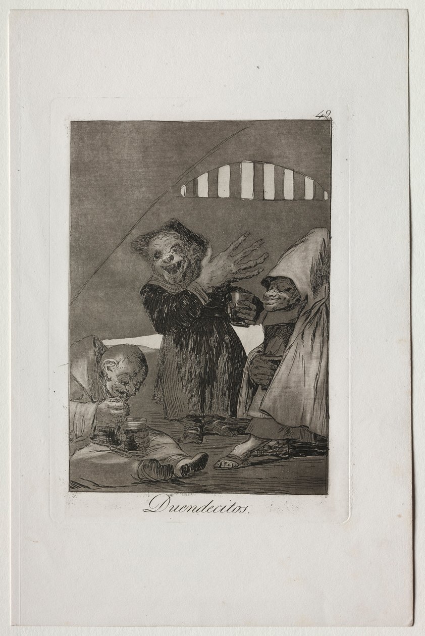 Szeszélyek: Hobgolinok. alkotó: Francisco de Goya