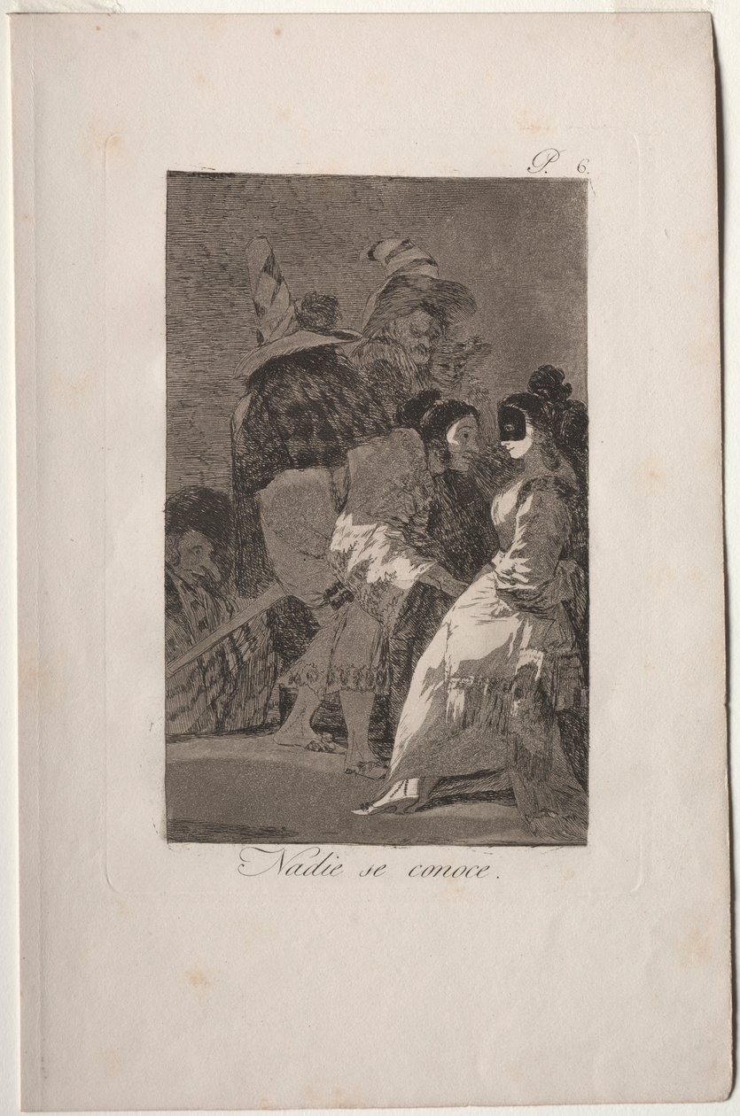 Caprichos: Senki sem ismeri magát. alkotó: Francisco de Goya
