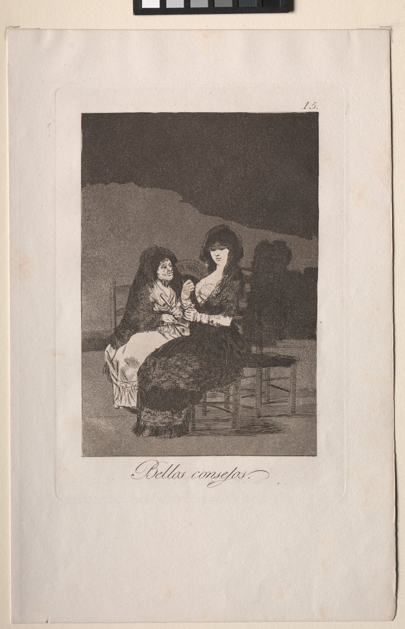 Caprichos: Szép tanítások. alkotó: Francisco de Goya
