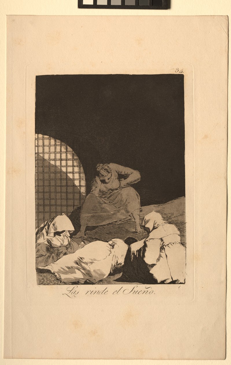 Caprichos: Az alvás legyőzi őket. alkotó: Francisco de Goya