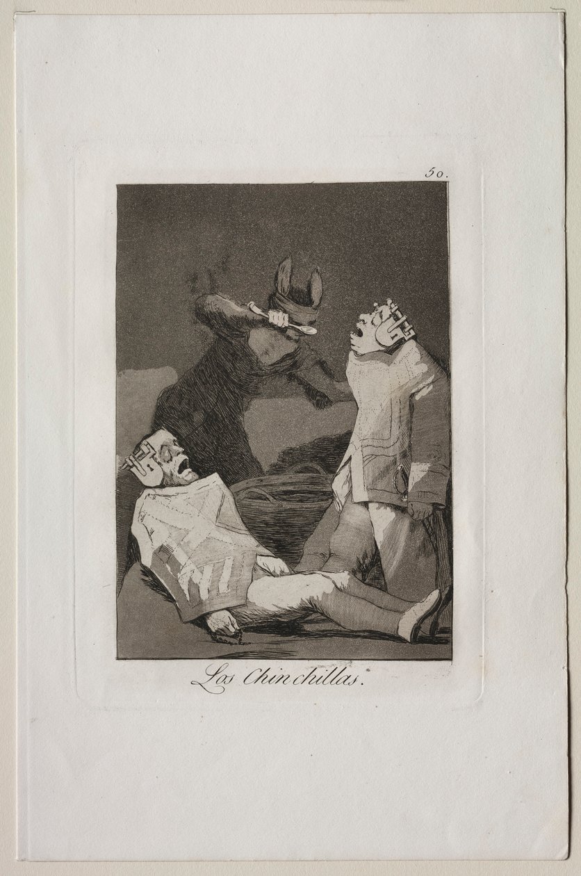 Caprichos: A csincsillák. alkotó: Francisco de Goya