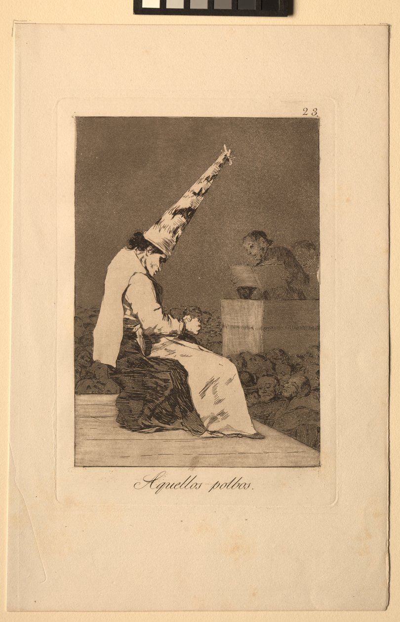 Caprichos: Azok a porszemek. alkotó: Francisco de Goya