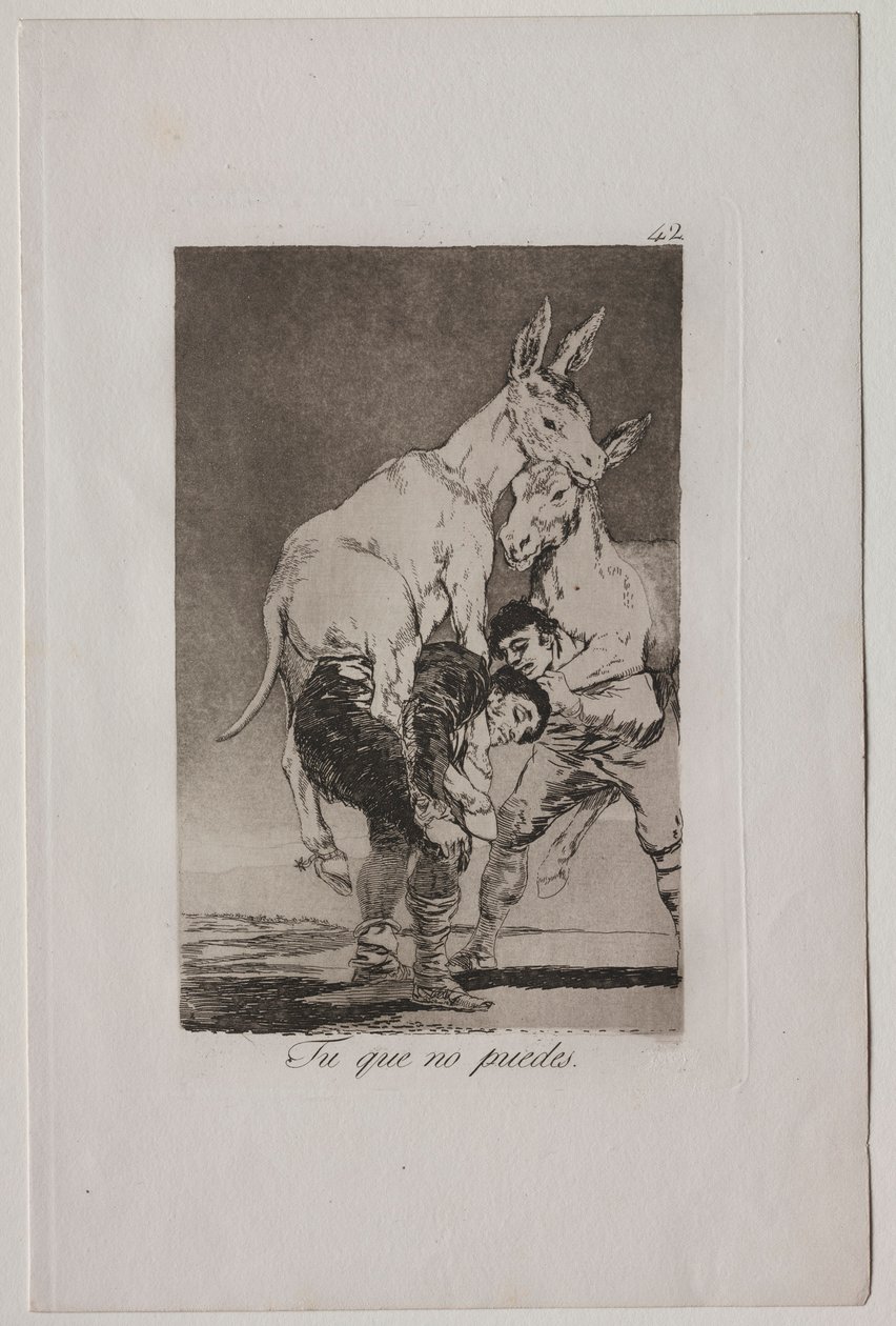 Caprichos: Te, aki nem tudsz. alkotó: Francisco de Goya