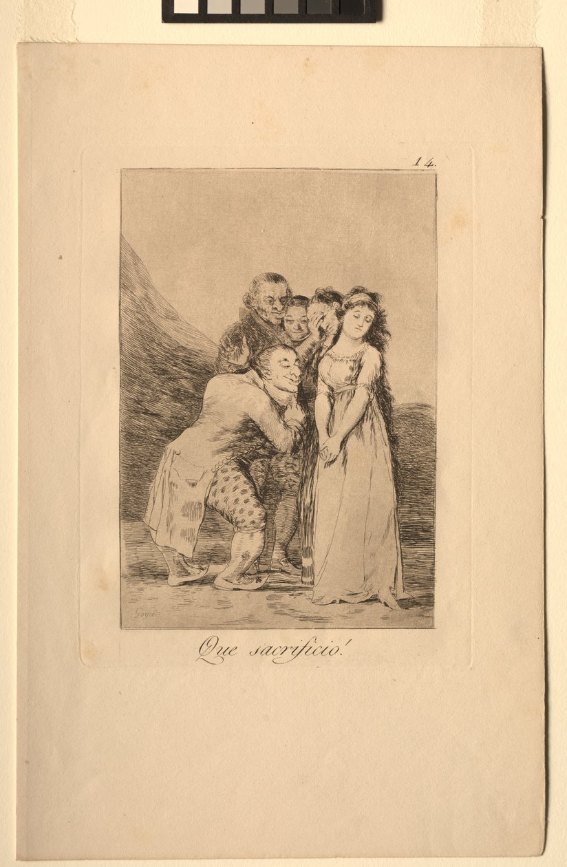Caprichos: Micsoda áldozat! alkotó: Francisco de Goya