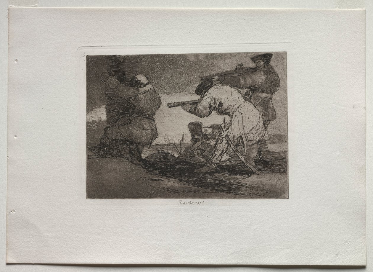 A háború katasztrófái: Barbárok!, 1810-1820. alkotó: Francisco de Goya