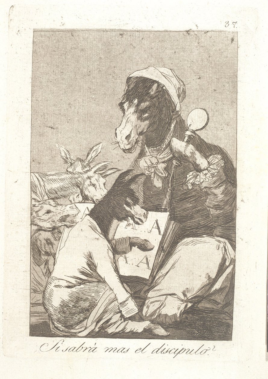 A diák többet tud, mint a tanár? alkotó: Francisco de Goya