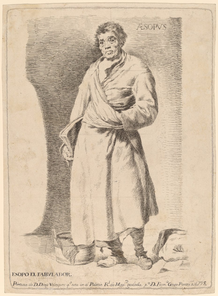 Aesopvs (Aesop) alkotó: Francisco de Goya after Diego Velázquez