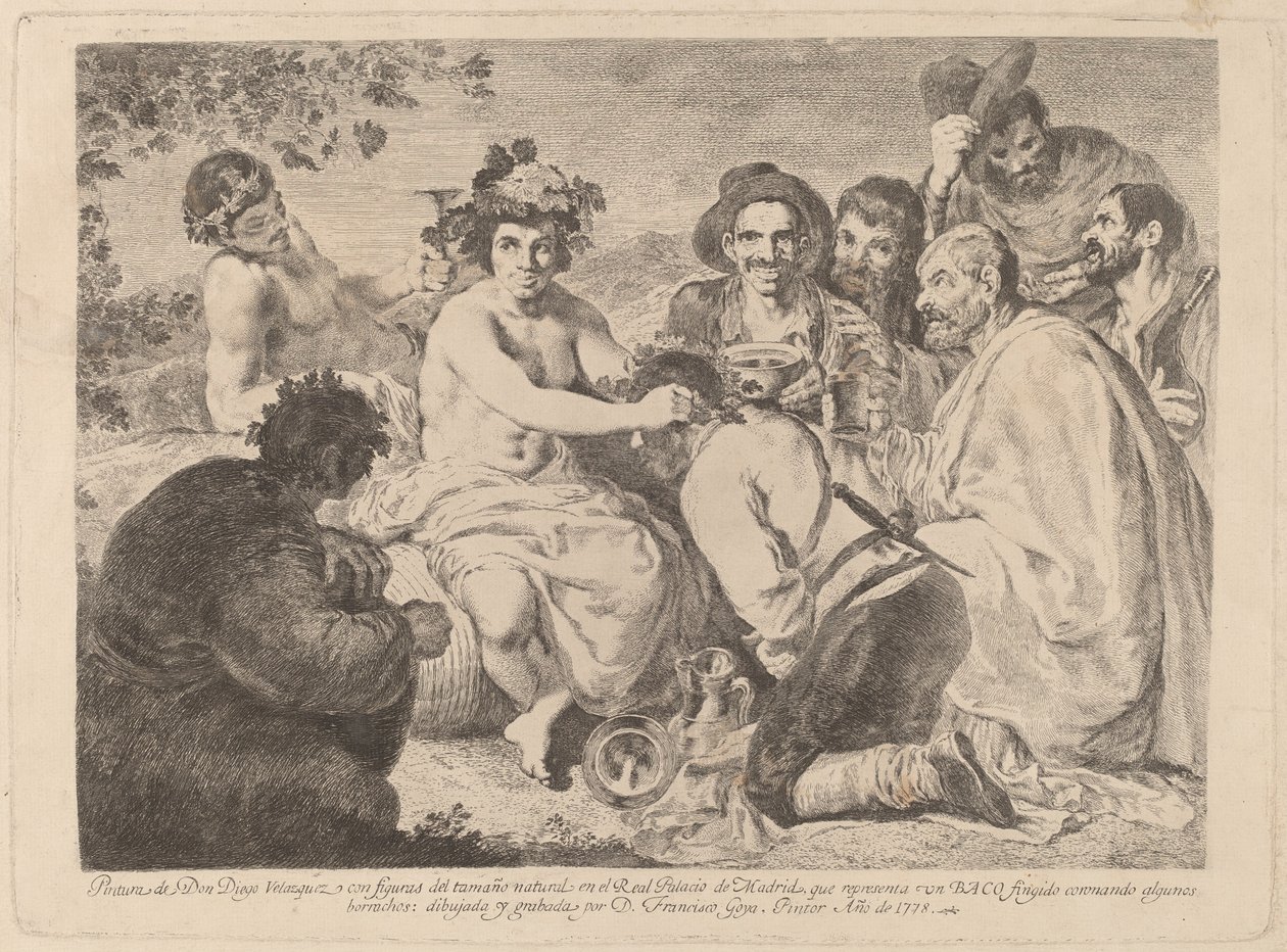 Buszok (Bacchus) alkotó: Francisco de Goya after Diego Velázquez