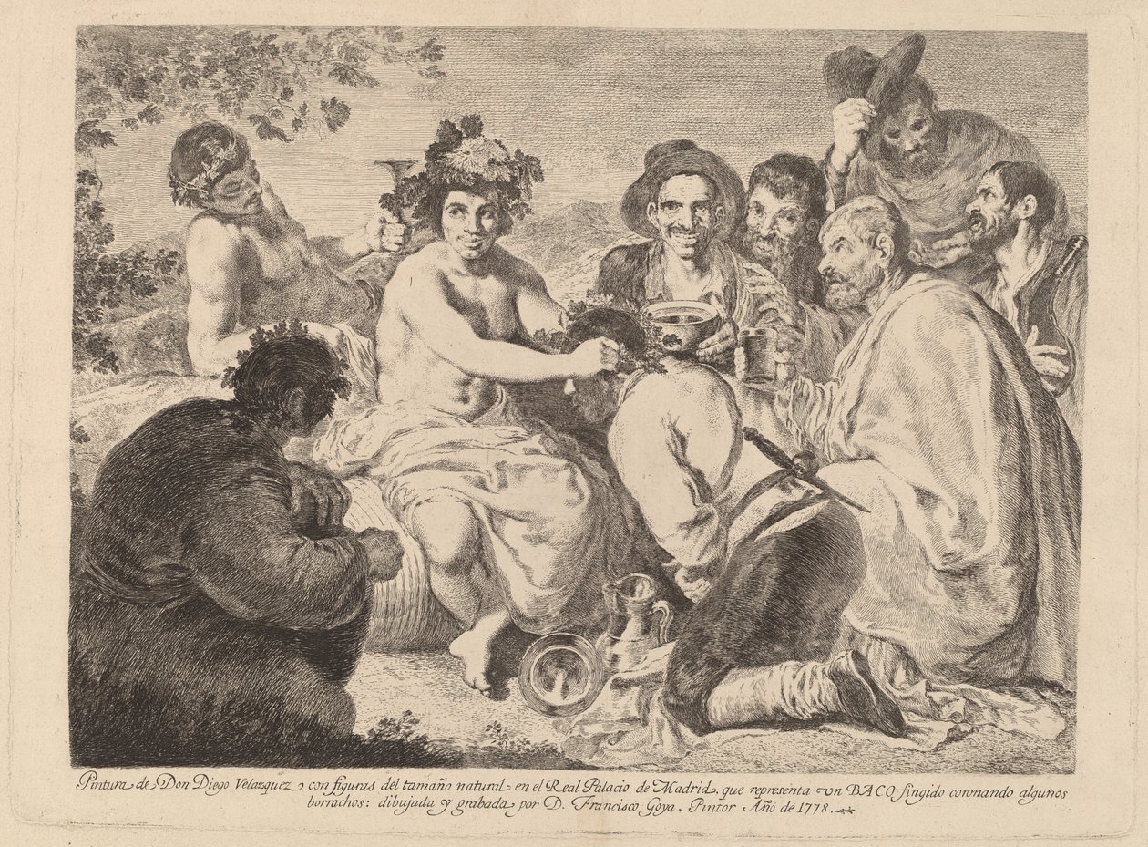 Buszok (Bacchus) alkotó: Francisco de Goya after Diego Velázquez