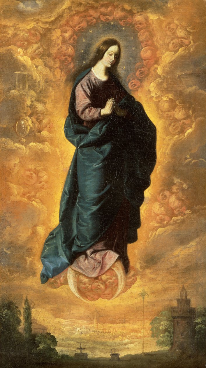 A Szeplőtelen Fogantatás (olaj, vászon) alkotó: Francisco de Zurbaran