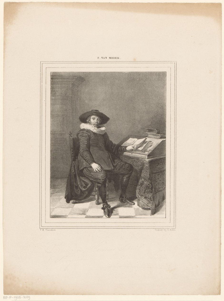 Ismeretlen férfi portréja alkotó: Franciscus Bernardus Waanders