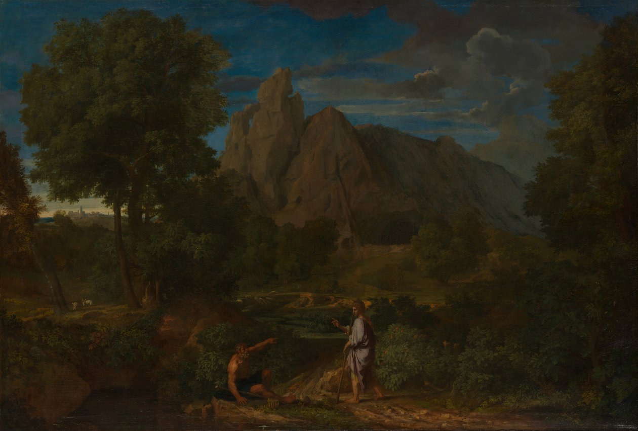 Mercury és Battus. alkotó: Francisque Millet