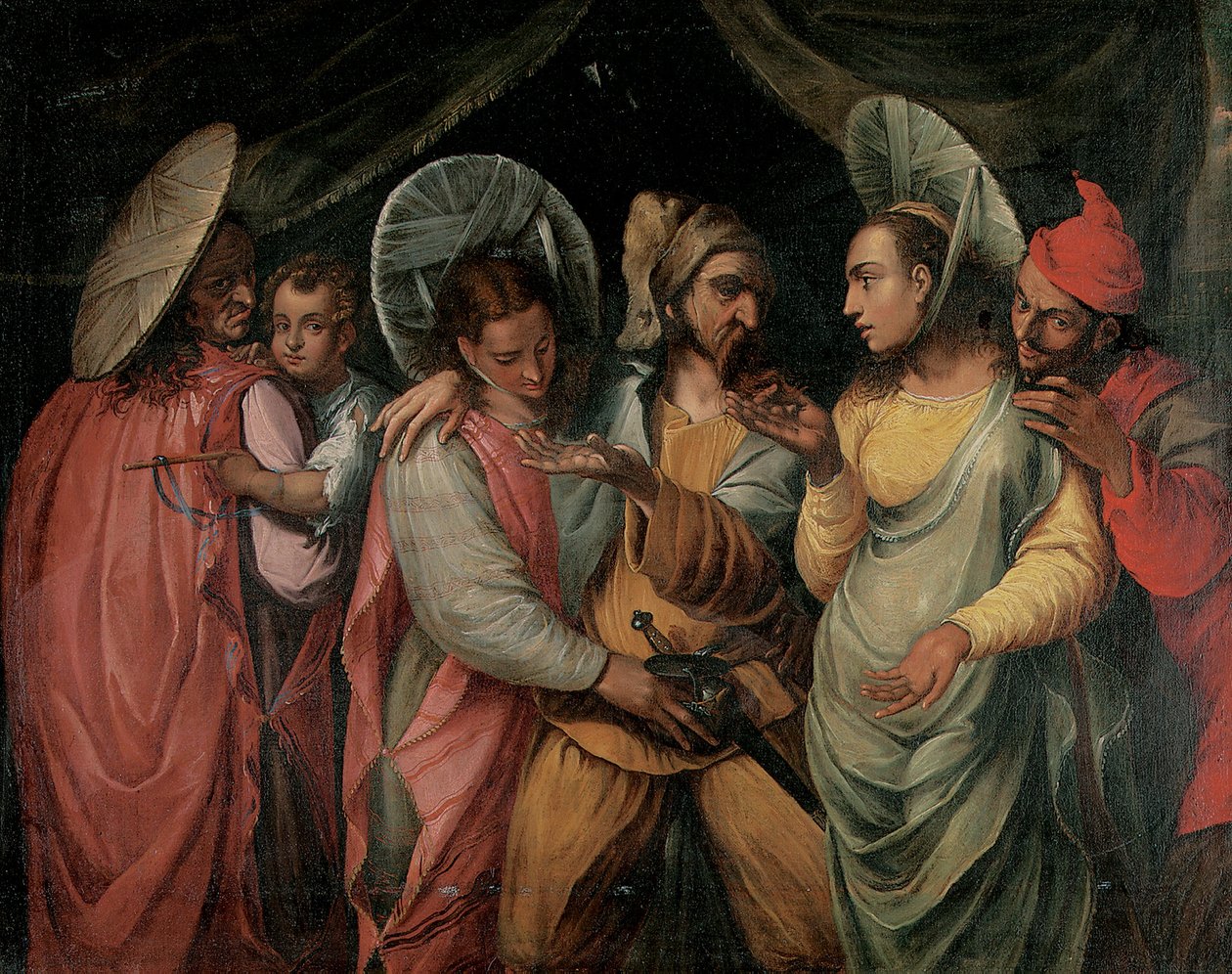 Jelenet a Commedia dell"Arte-ból alkotó: Franco Flemish School