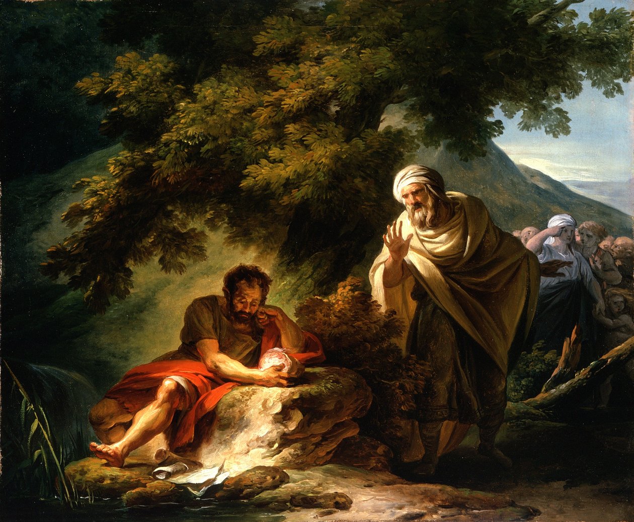 Démokritosz az abderiták között, 1790 körül alkotó: François André Vincent