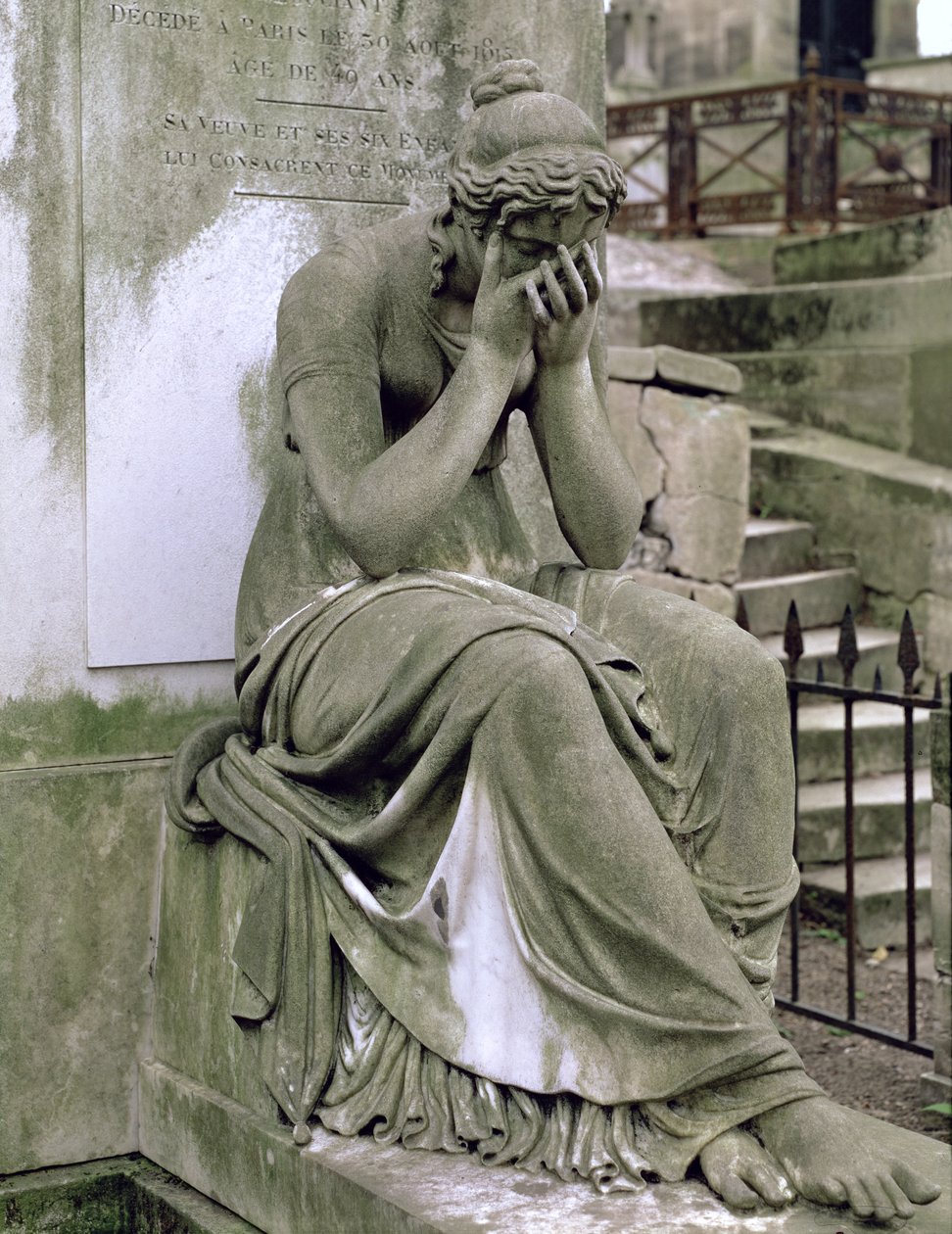 Gyászfigura, Pierre Gareau (megh. 1815) sírjából (márvány) alkotó: Francois Dominique Aime Milhomme