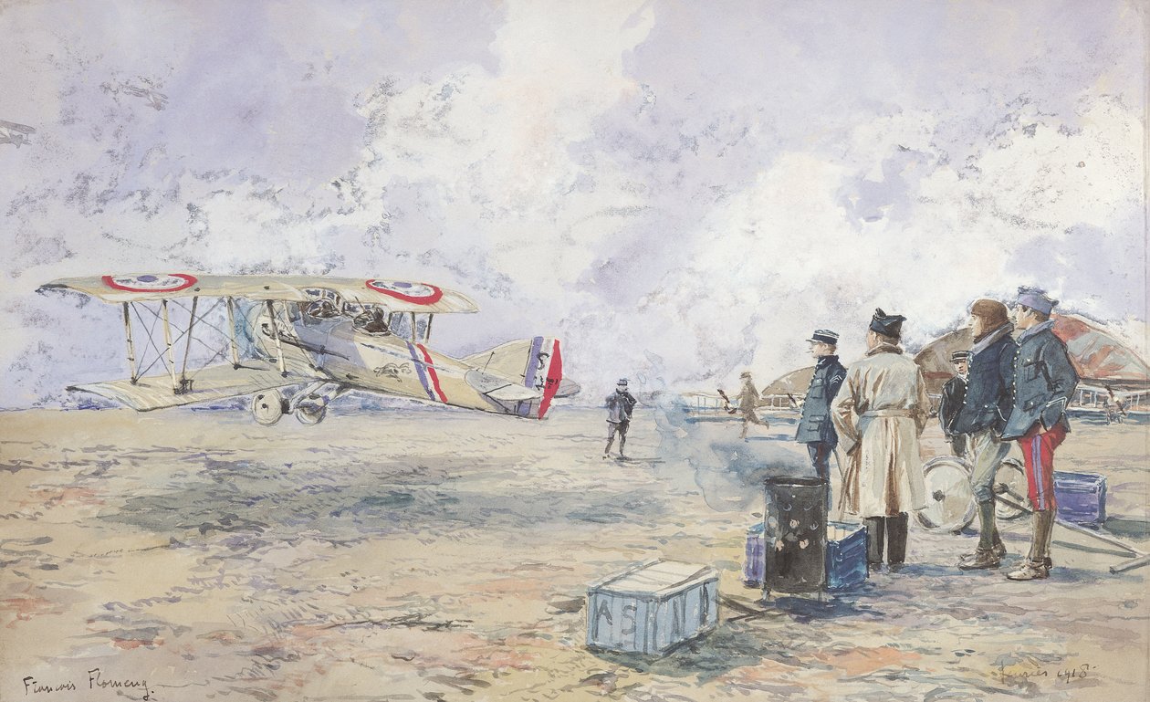 Felszálló repülőgép, 1913 alkotó: Francois Flameng