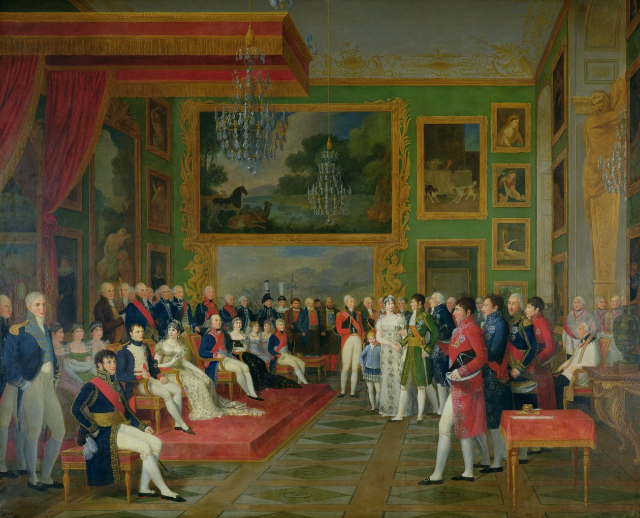 Eugene de Beauharnais (1781-1824) és a bajor Amalie Auguste házassága Münchenben, 1806. január 13., 1808. alkotó: Francois Guillaume Menageot