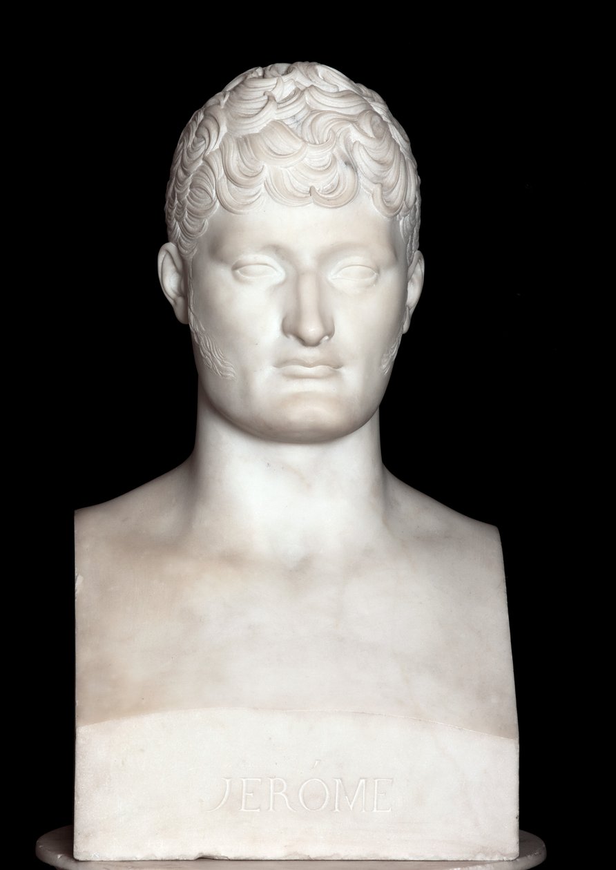 Bonaparte Jeromos mellszobra (márvány) alkotó: Francois Joseph Bosio