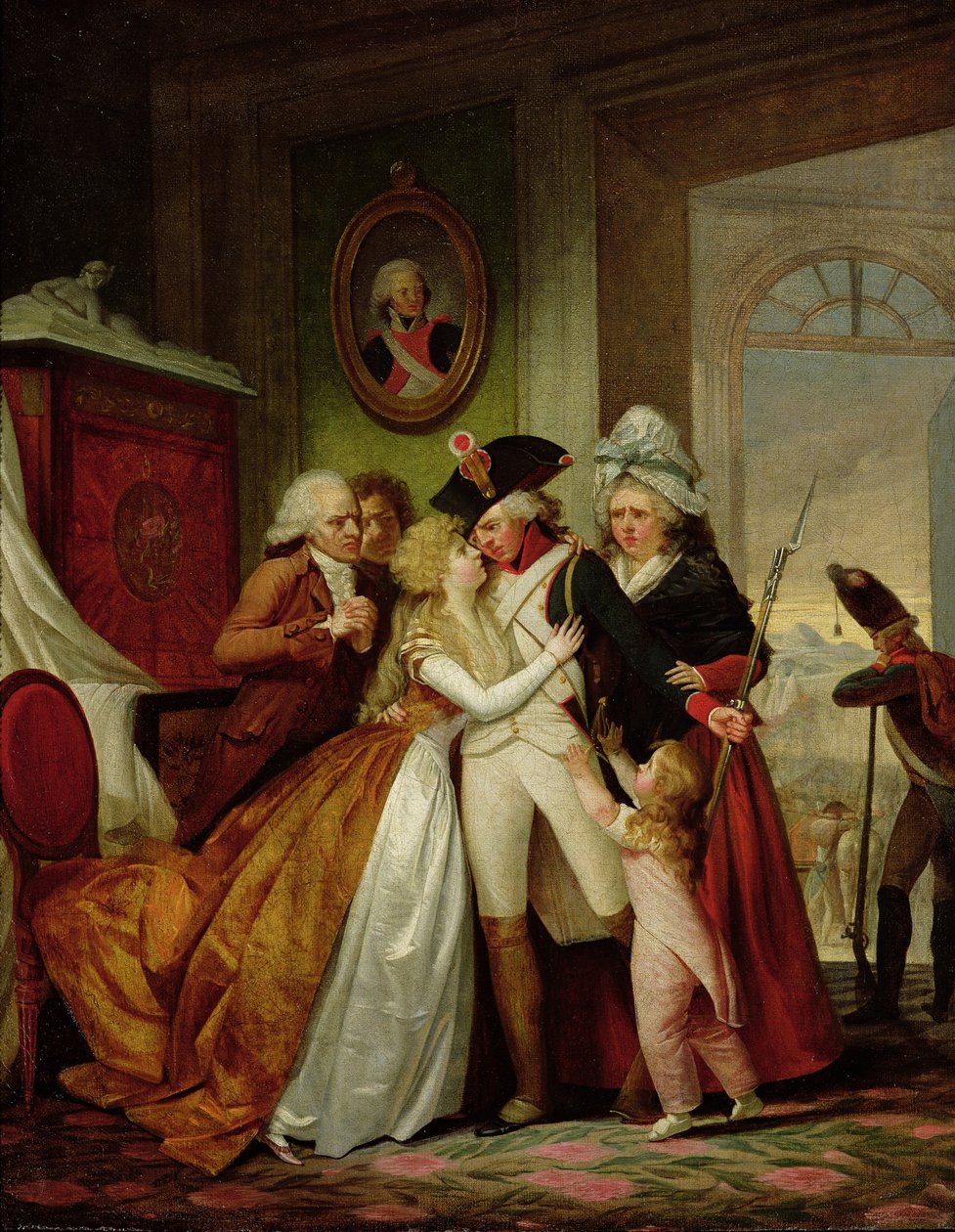 Az önkéntesek távozása alkotó: Francois Louis Joseph Watteau