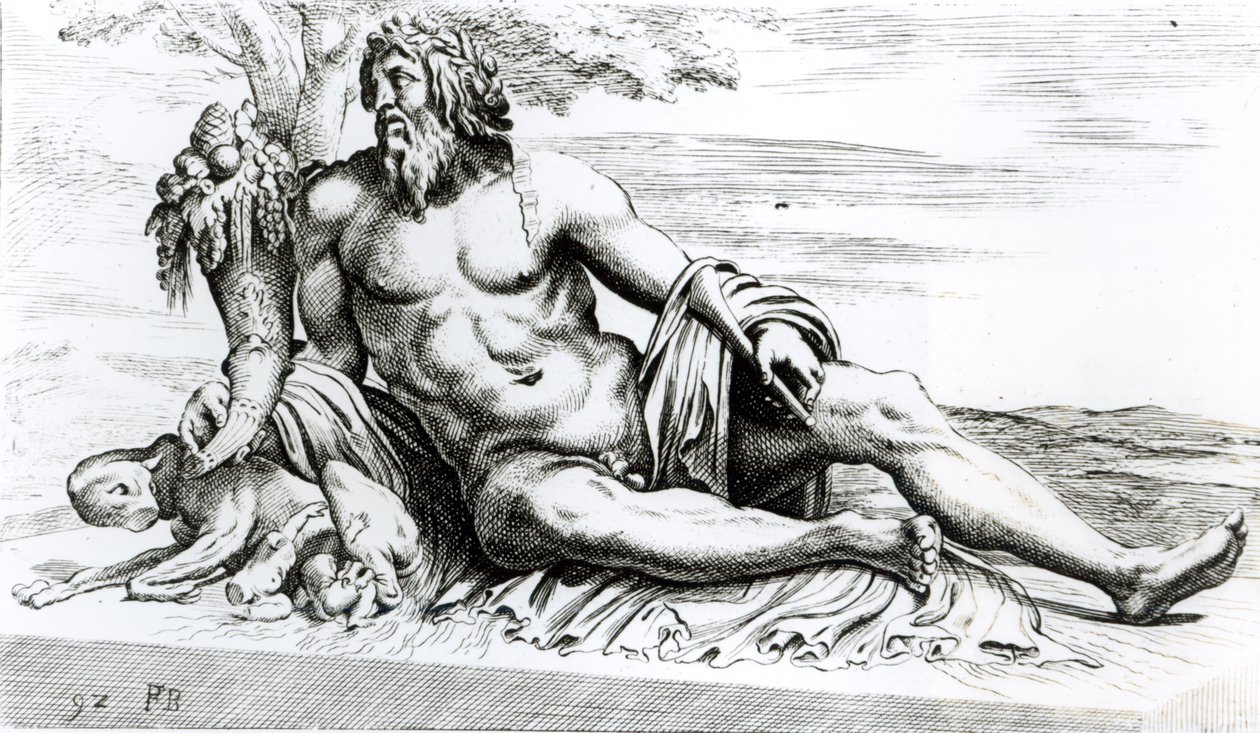 Tiberis folyó, 1653 körül alkotó: Francois Perrier