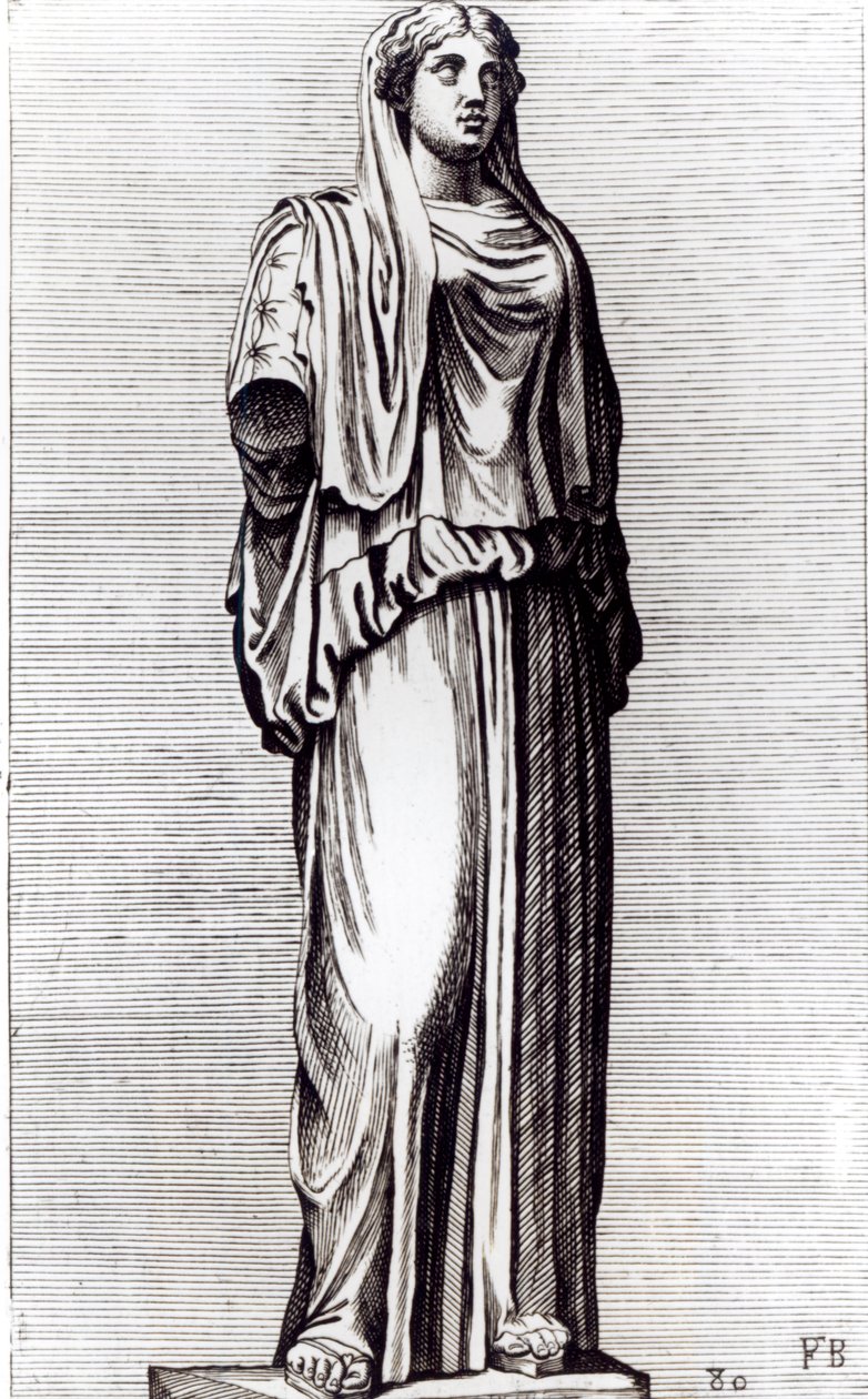 Vestal Virgin, 1653 körül (rézkarc) alkotó: Francois Perrier
