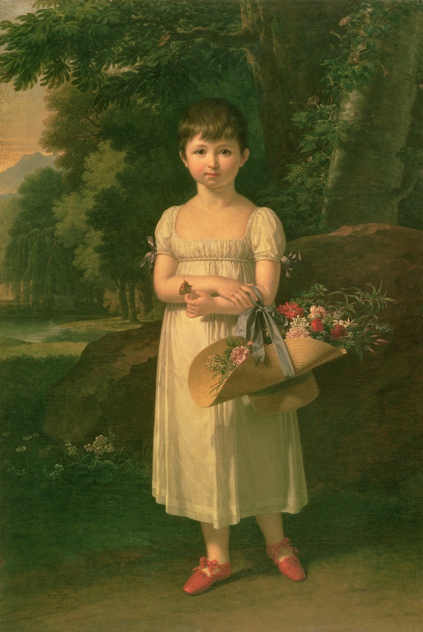 Amelia Oginski portréja, 1808 alkotó: Francois Xavier Fabre
