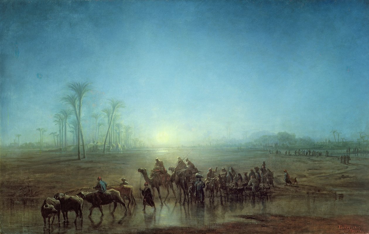 Beduinok karavánja, 1863 alkotó: Francois Barry