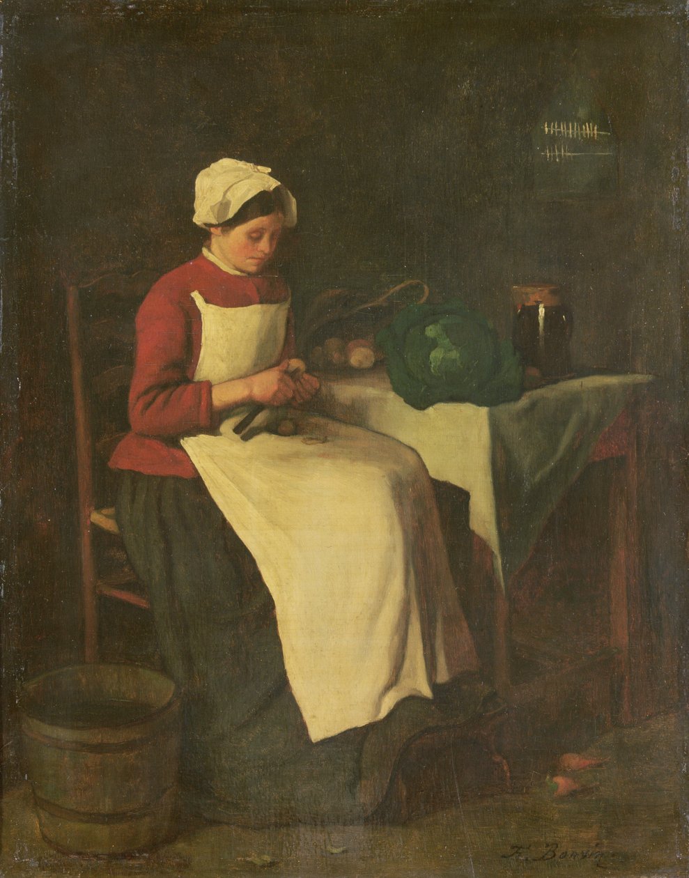 A fiatal háziasszony (olaj, vászon) alkotó: François Bonvin