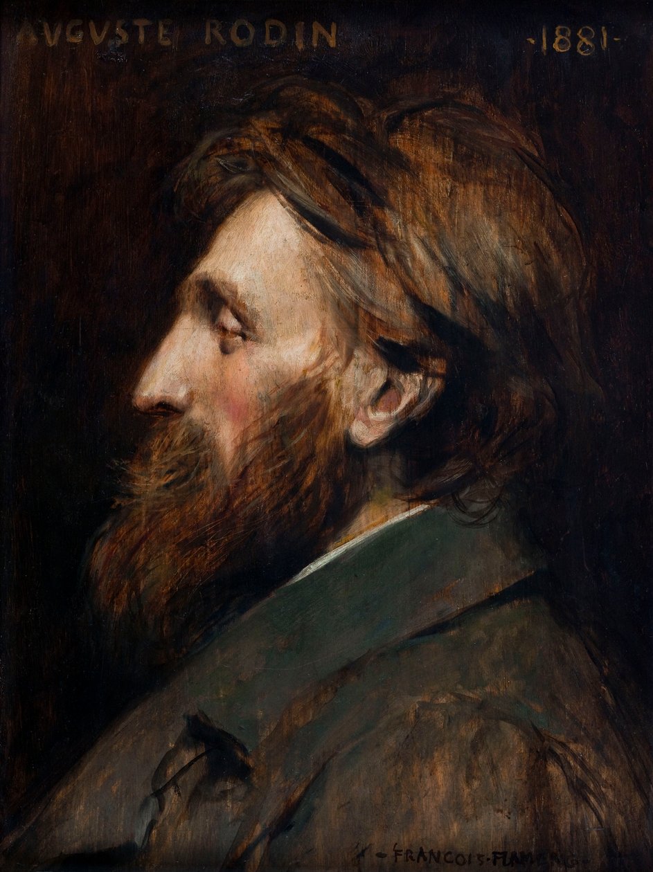 Auguste Rodin portréja 1840-1917, 1881. alkotó: Francois Flameng