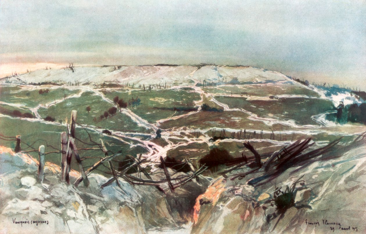 Vauquois, 1915. augusztus 29., 1926. alkotó: Francois Flameng