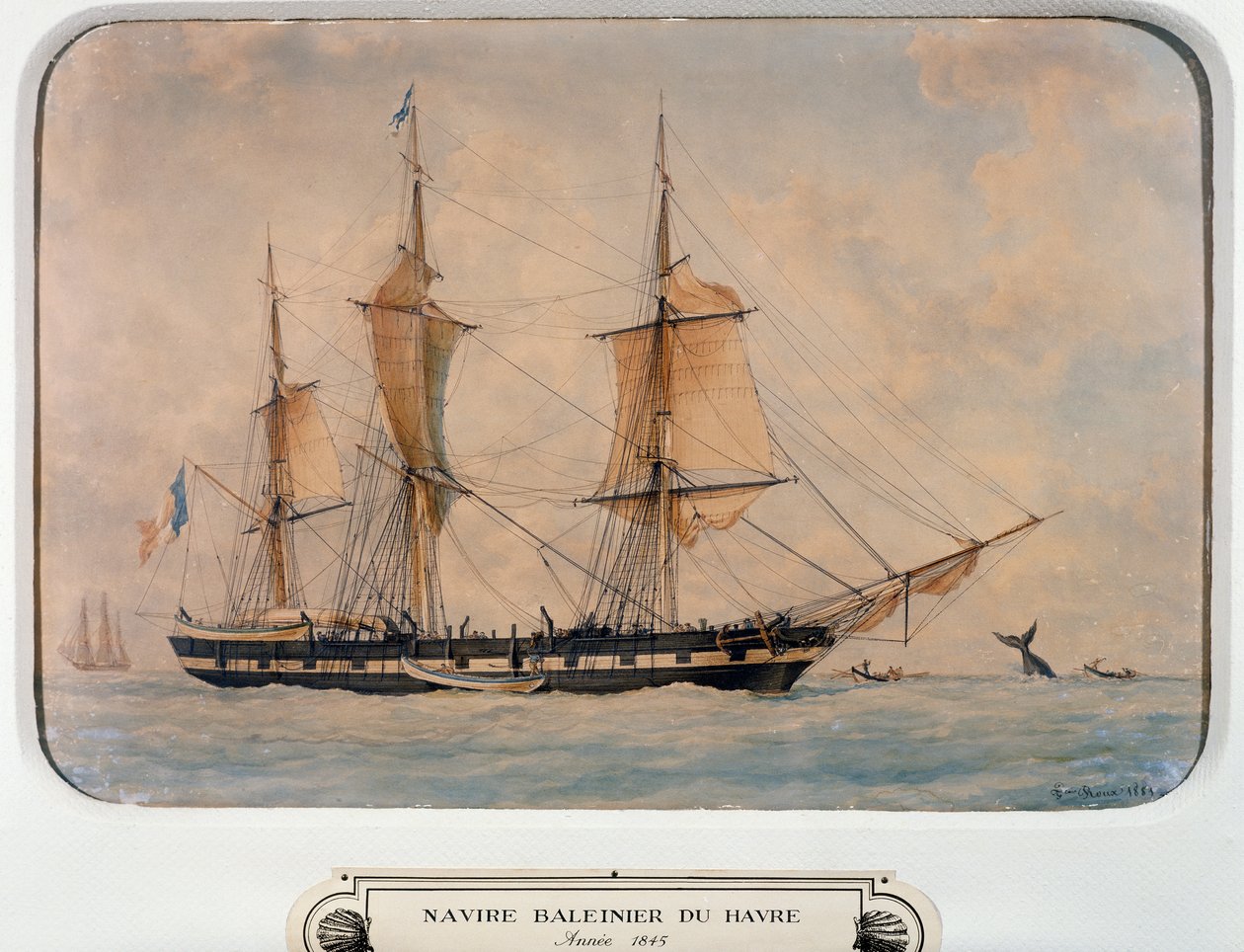 Bálnavadász hajó Havre-ban alkotó: Francois Geoffroy Roux
