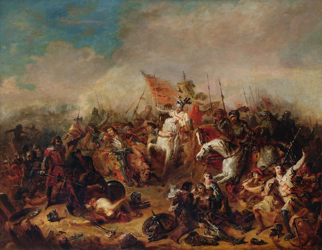 A hastingsi csata 1066-ban alkotó: Francois Hippolyte Debon