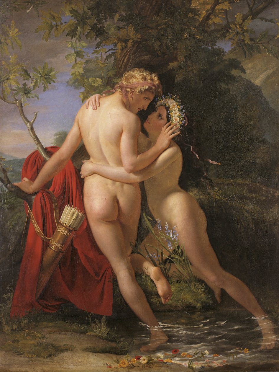 A Salmacis nimfa és Hermaphroditus alkotó: François Joseph Navez