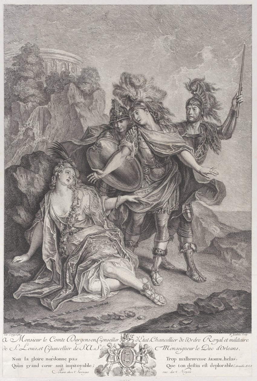 Rinaldo elhagyja Armidát, 1720-62. alkotó: Francois Joullain