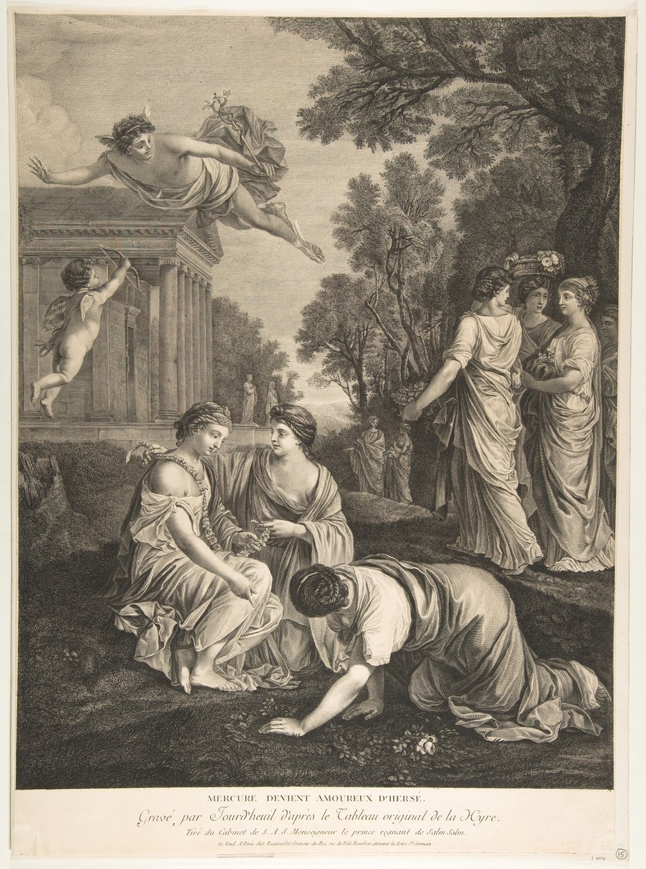 Mercury és Herse.n.d. alkotó: Francois Jourd