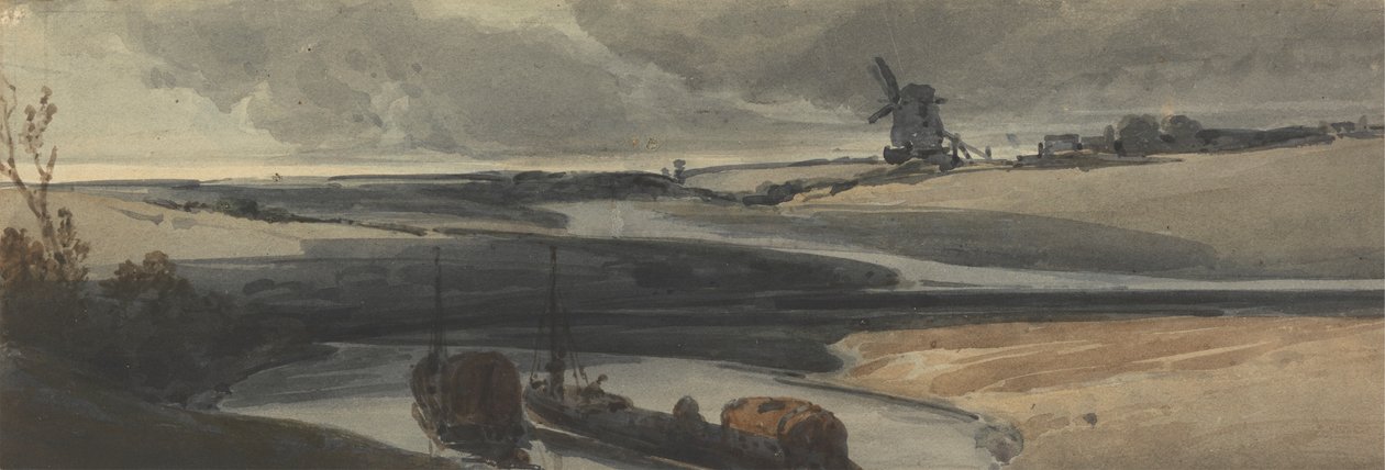 Egy francia csatorna jelenet alkotó: Francois Louis Thomas Francia
