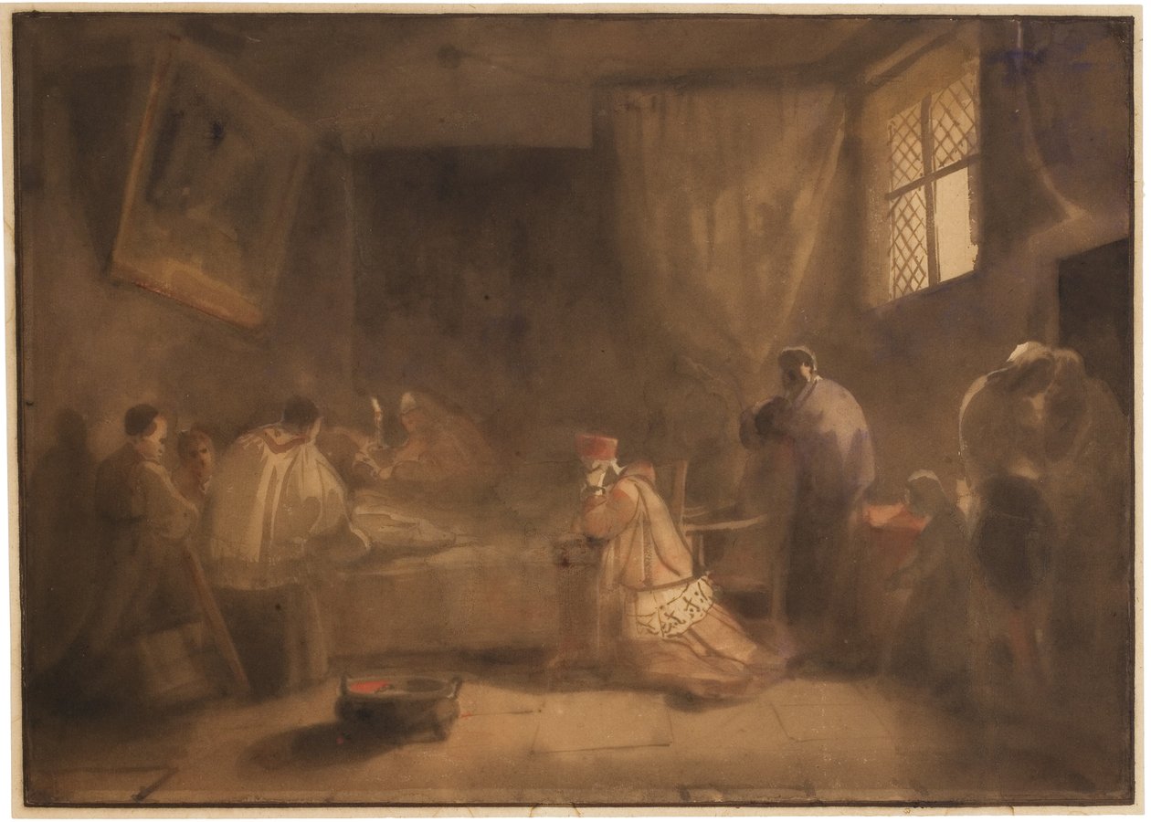 Poussin halála alkotó: Francois Marius Granet