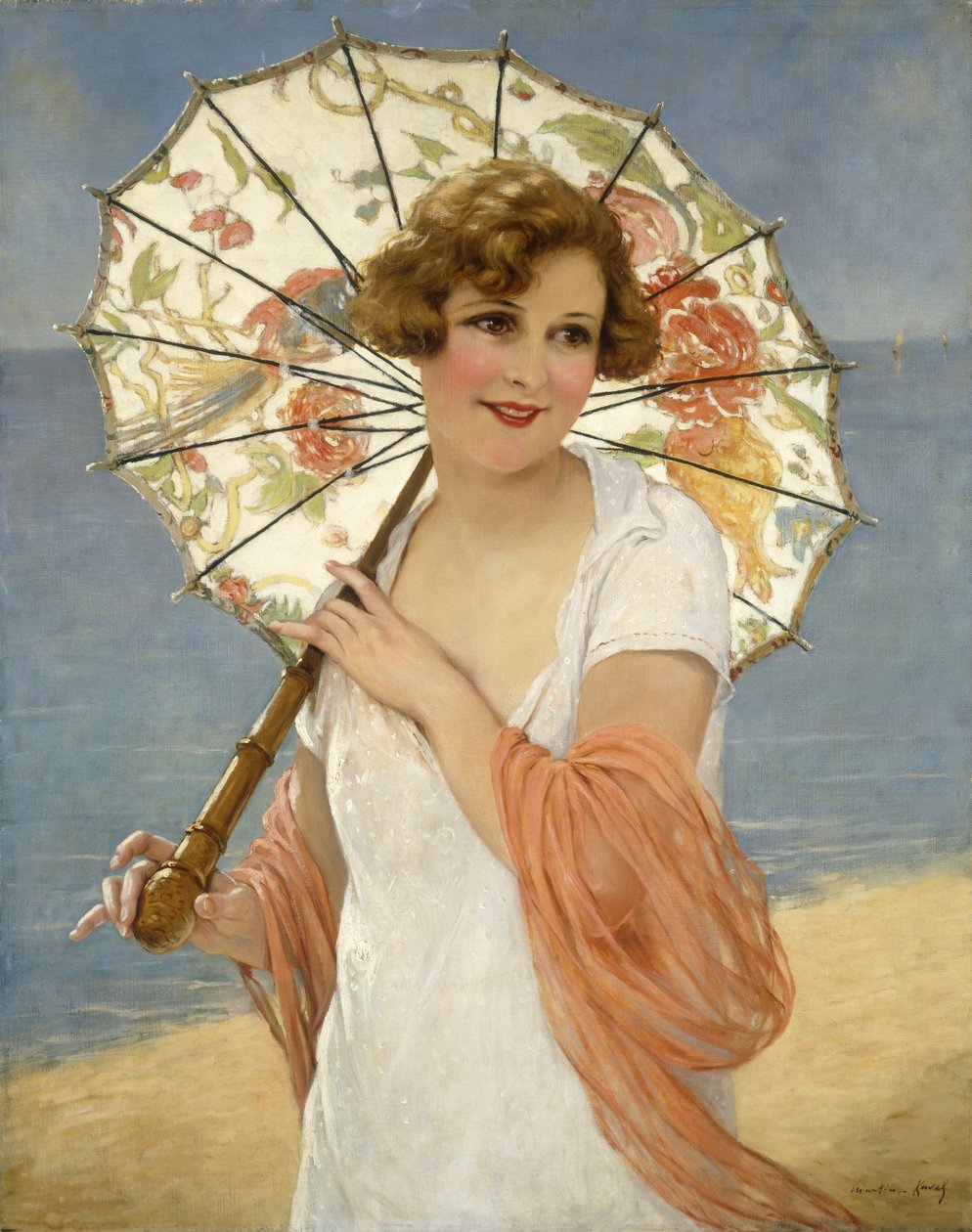 A napernyő (olaj, vászon) alkotó: Francois Martin Kavel