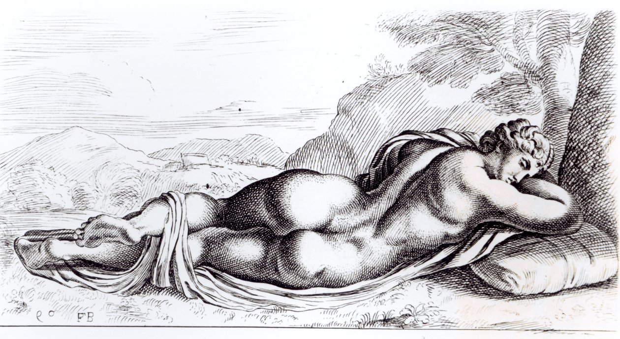 Hermafrodita a Borghese-kertben, 1653 körül alkotó: Francois Perrier