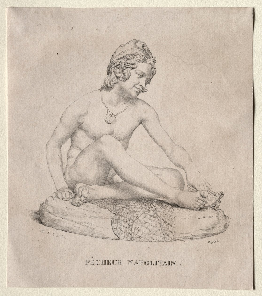 Neopolita halász, 1835. alkotó: Francois Rude