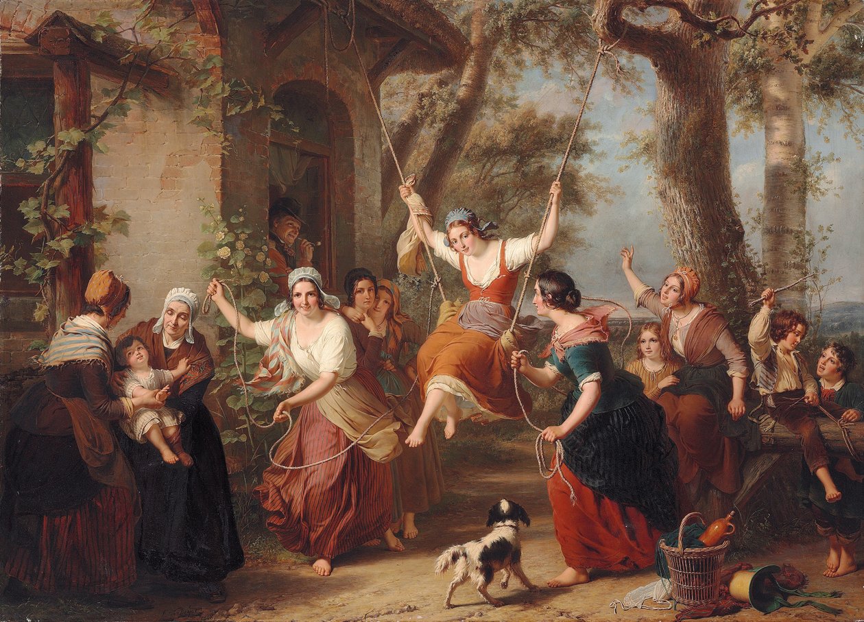 A hinta, 1848 alkotó: Francois Verheyden