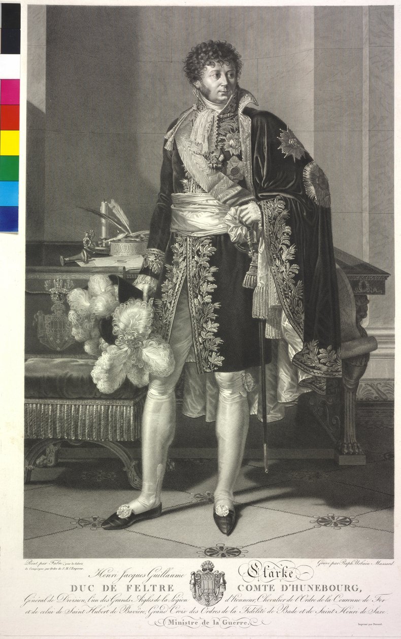 Duke of Feltre Clarke (metszet) alkotó: Francois Xavier Fabre