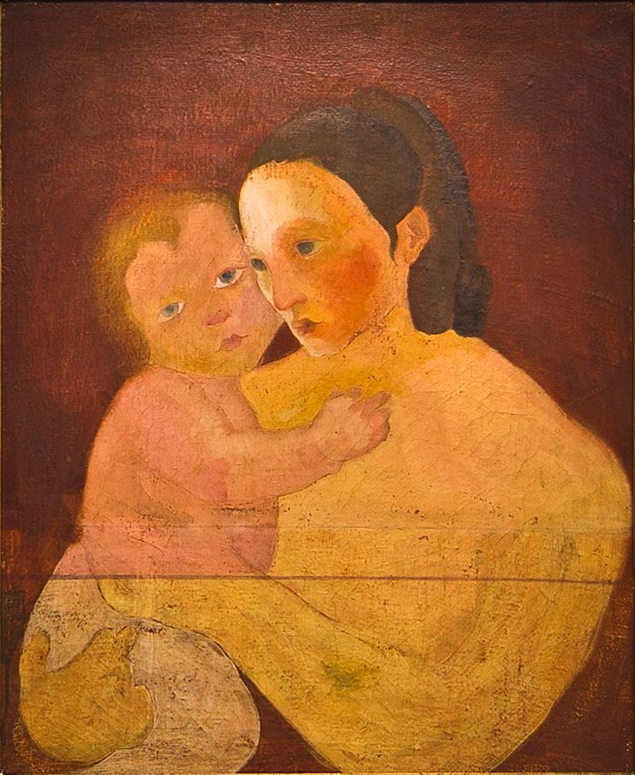 Anya gyermekével alkotó: Franjo Golob