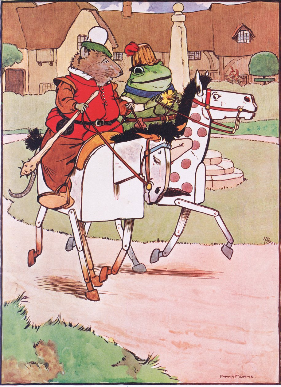 Pray Mr Rat will you go with me, illusztráció Charles H. Bennett "The Frog would a Wooing Go" című művéből, 1916. alkotó: Frank Adams