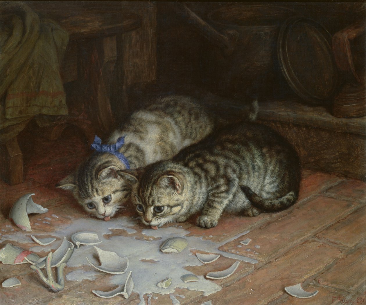 Hiába sír a kiömlött tej miatt, 1880 alkotó: Frank Paton