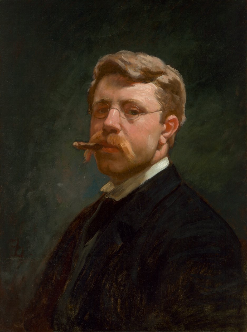 Frank Duveneck önarckép, c. 1890. alkotó: Frank Duveneck